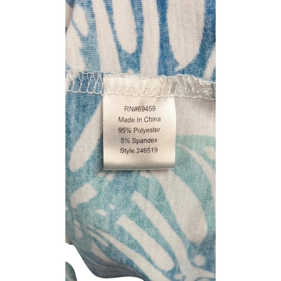 J Valdi Beachwear, Hooded Cover-Up/Summer Dress, Tropical Palm Tree, Size XL - Picture 6 of 7